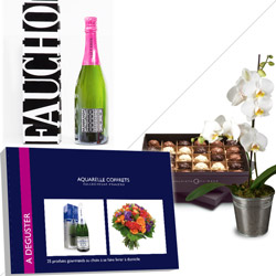 Coffret cadeau produits gourmands à déguster