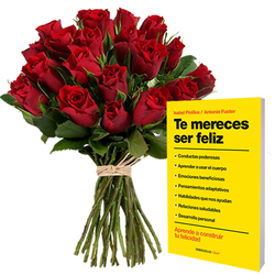 San Jordi libro y rosas rojas