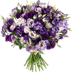 Levering bloemen - Ruiker met lysianthussen