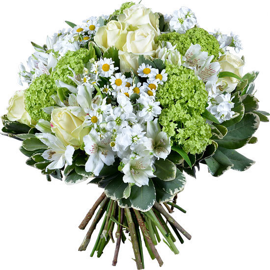 Fresh White and Green Bouquet
