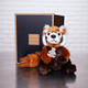 Pure White roses + red panda cuddly toy 2