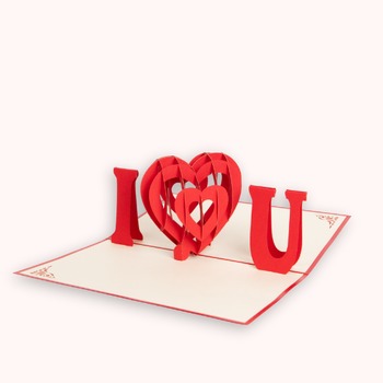 1 carte 3D Amour