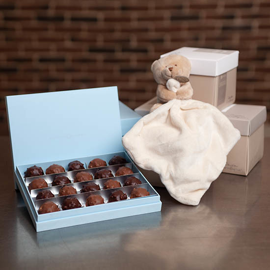 Box of Rochers and Cuddly Bear