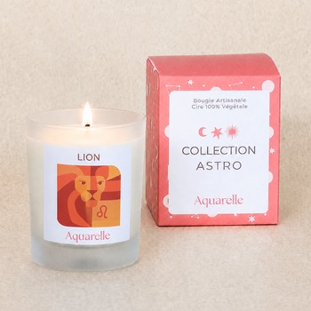 Leo Zodiac Candle with Red Peony – Scented Zodiac Candle