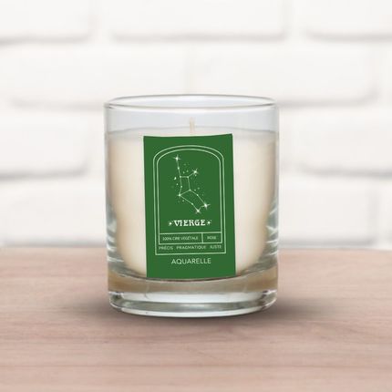 Virgo Zodiac Candle Delicate Rose Scent