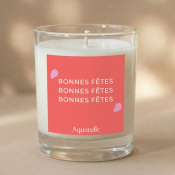 Woodfire Happy Holidays Candle  Handmade in France with 100% Vegetable Wax 190 g