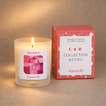 Bougie parfumée Balance – Signe astrologique Balance jasmin