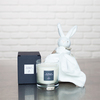 190g scented candle & cuddly rabbit
