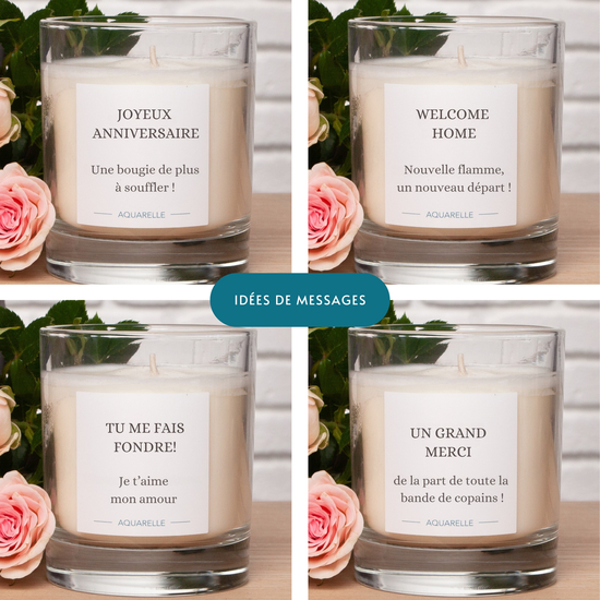 Bougie pivoine personnalisée 3