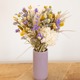 Abuelita Bouquet – Bouquet of dried flowers with white hydrangeas, lilac statice and yellow craspedia, in a country style.