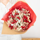 Amor Eterno bouquet, red and white dried flowers, ideal for Valentine's Day or a lasting declaration of love.