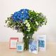 Cancer Zodiac Gift Set Bouquet, Frangipani Candle Astral Book