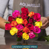 Bouquet de 20 roses Arlequin