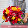 Bouquet de roses Arlequin