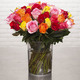 Multicoloured roses plus daffodils 2