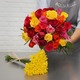 Bouquet de roses Arlequin et 20 jonquilles offertes