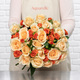 Bouquet de roses pêche et orange Peach Avalanche roses branchues