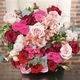 Bouquet of red and pink roses with alstroemeria and eucalyptus Flower delivery in France