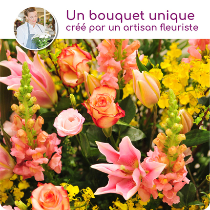 Florist's bouquet for a funeral - colored by 123fleurs