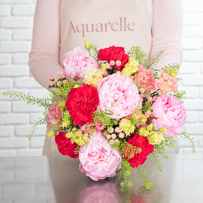 Bouquet de Pivoines Roses