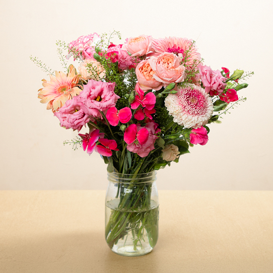 Bouquet rose d’automne avec roses et gerberas Aquarelle 2