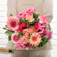 Bouquet rose d’automne avec roses et gerberas Aquarelle
