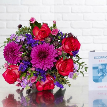 Bouquet Scorpion : fleurs du zodiaque à livrer Aquarelle