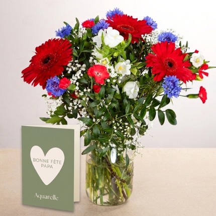 Bouquet tricolore rouge blanc bleu France