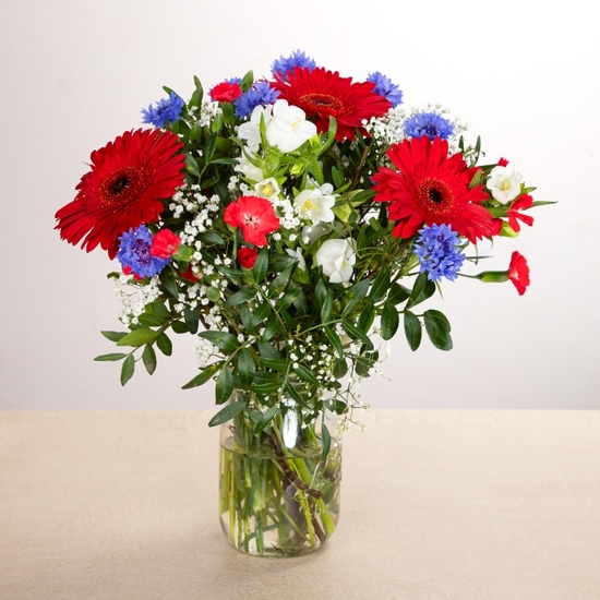 Bouquet tricolore rouge blanc bleu France 2
