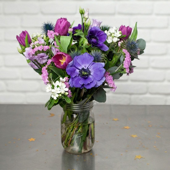 Aquarius Bouquet Purple, blue and pink flower bouquet to gift 2