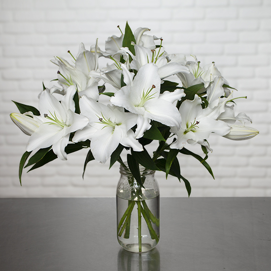 Perfumed white lilies