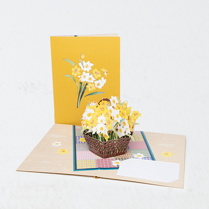 Carte 3D jonquilles