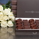 Chocolats noirs et 15 roses blanches 2