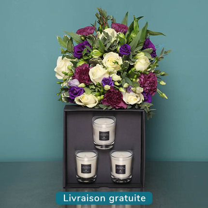 Fragrant Duo: Bouquet and candles