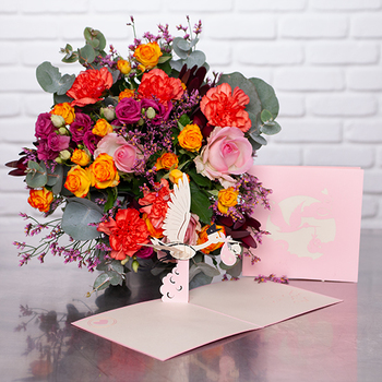Cadeau de naissance fleuri
