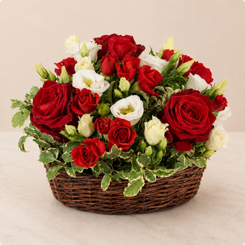 Hélios – Sympathy arrangement, red and white tones