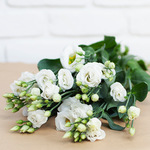 5 tiges de lisianthus blanc (env. 25 fleurs)