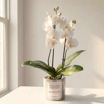Personalized White Orchid