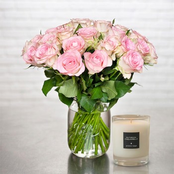 Parfum de Maman - Pink Roses Scented Candle 190g | Flower Delivery