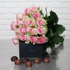 20 roses tendres + 160g de rochers 