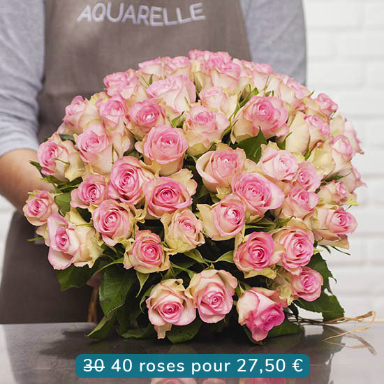 Soyez sûr de faire plaisir à tous les coups avec ce joli bouquet de roses. Des coloris tendres et harmonieux, véritable invitation au romantisme.  
