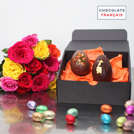 Gift box Easter delights & roses