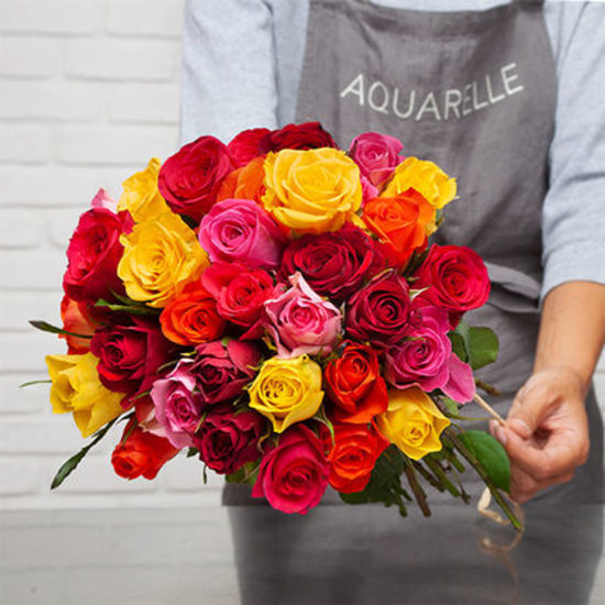 Ramo de rosas de colores