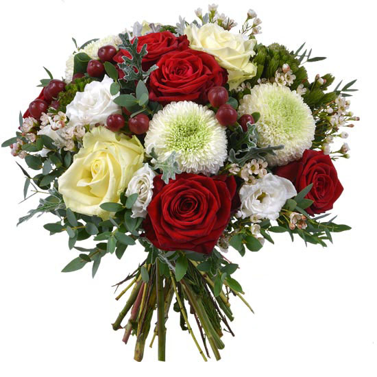 Home flower delivery Christmas bouquet