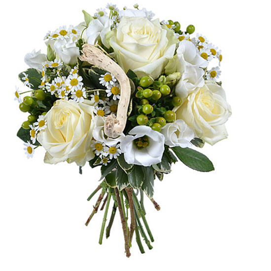 Un Ramo de Flores Blancas elegante. Las flores perfectas para regalar en las ocasiones mas especiales.