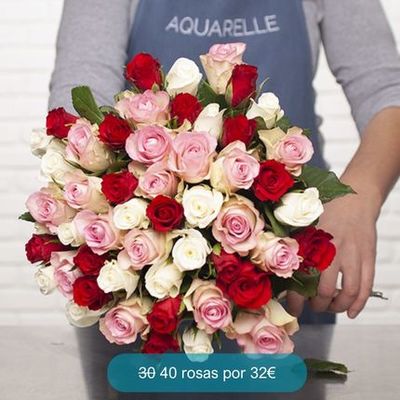 congestión el estudio Abultar Envío ramos de roses a domicilio a toda España | Aquarelle
