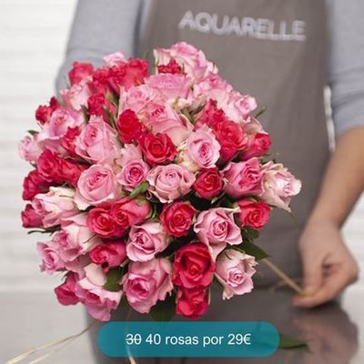 Envío ramos de roses a domicilio a toda España | Aquarelle