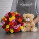 Multi-coloured roses