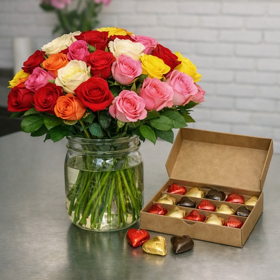 Rosas y chocolates para el dia de la madre 3