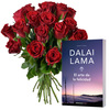20 red roses and a book